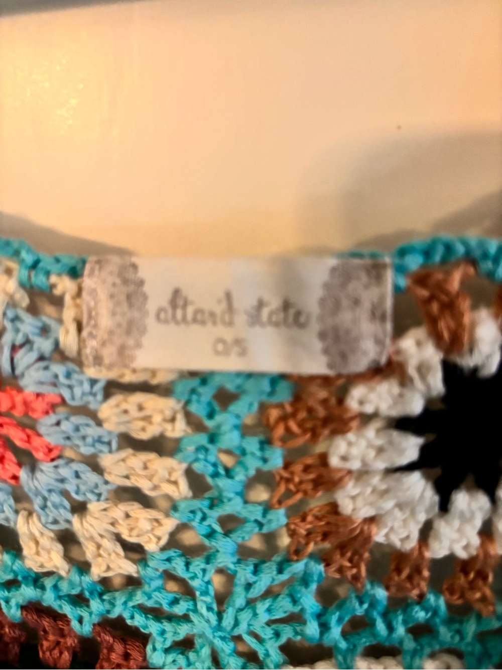 Women’s Top-Granny Square Crochet Tank-One Size - Picture 3 of 3